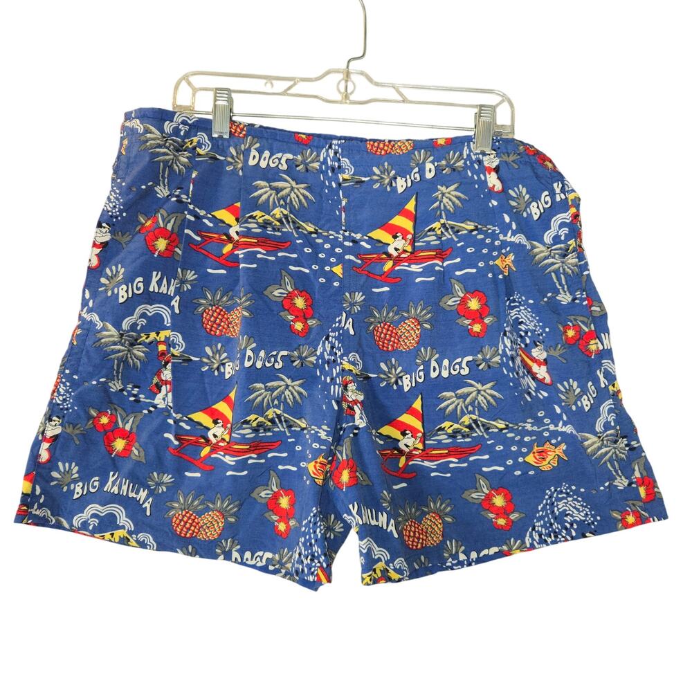 Big Dogs Men Small Swim Trunks Swimsuit Board Shorts Big Kahuna Vacation Beach‎